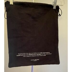 Kurt Geiger London Drawstring Purse Dust Bag Black 13 1/2" X 15 1/2"